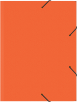 Папка на резинке Бюрократ Double Neon DNE510ORBL A4 пластик кор.30мм 0.5мм оранжевый/черный