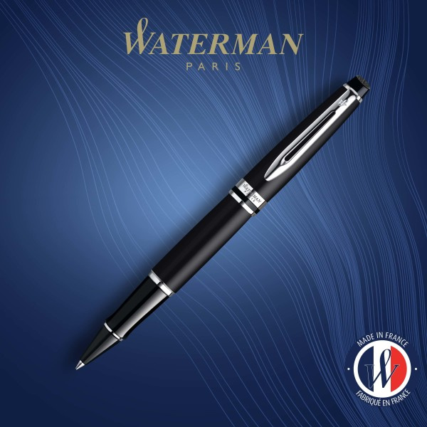Ручка роллер Waterman Expert 3 (CWS0951880) Matte Black CT F черн. черн. подар.кор.