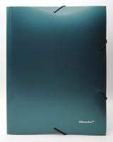 Папка на резинке Silwerhof Perlen 311918-75 A4 песок полипропилен 0.6мм зеленый металлик