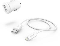 Комплект зар./устр. Hama H-183266 2.4A USB для Apple белый (00183266)