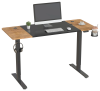 Стол для компьютера Cactus CS-EDL-BAWD столешница МДФ черный дуб антик каркас черный