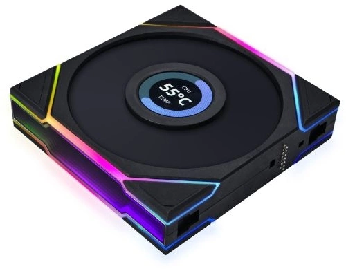 Вентилятор для корпуса Lian-Li Uni Fan TL 120 LCD Reverse ARGB 120х120x28 черный 7-pin 31дБ (G99.12RTLLCD1B.00) Ret