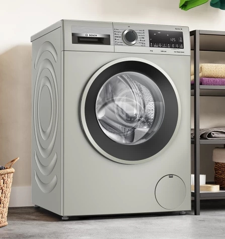 Стиральная машина Bosch Serie 4 WGA2440XME пан.англ. кл.:A+++ фронт. макс.:9кг серебристый