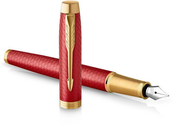 Ручка перьев. Parker IM Premium F318 (CW2143650) Red GT F сталь нержавеющая подар.кор.