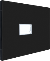 Папка на 4-х кольцах Бюрократ -0827GA3BLCK A3 гориз. пластик 0.8мм кор.27мм черный