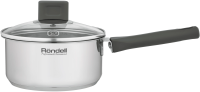 Ковш Rondell Quadro RDS-1595 1.3л. d=16см (с крышкой) стальной