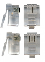 Коннектор Lanmaster (TWT-PL12-6P6C/100) кат.3 RJ12 прозрачный