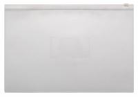 Папка на молнии ZIP Бюрократ -BPM4AWT A4+ полипропилен 0.15мм карм.для визит. цвет молнии белый