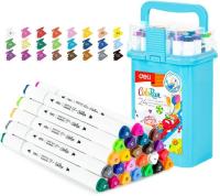 Набор маркеров для скетчинга Deli EC187-24 ColoRun 11мм 150мм трехгр. двойной пиш. наконечник 1-5мм