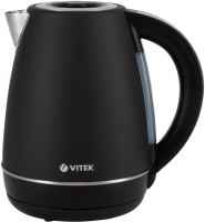 Чайник электрический Vitek VT-1161 1.7л. 2200Вт черный корпус: сталь