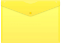 Конверт на кнопке Бюрократ Economy -PK100YEL A4 пластик 0.10мм желтый
