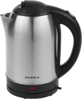 Чайник Supra KES-1821 1.8л. 1500Вт серебристый/черный (металл)