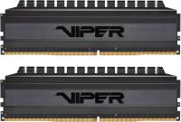 Память DDR4 2x4Gb 3000MHz Patriot PVB48G300C6K Viper 4 Blackout RTL Gaming PC4-24000 CL16 DIMM 288-pin 1.35В dual rank с радиатором Ret