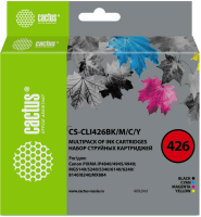 Картридж струйный Cactus CS-CLI426BK/M/C/Y CLI-426 черный/голубой/желтый/пурпурный набор (33.6мл) для Canon Pixma MG5140/5240/6140/8140/MX884