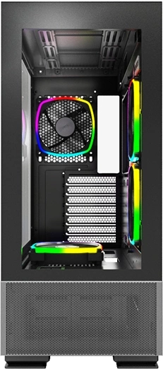 Корпус Montech Sky Two черный без БП ATX 3x140mm 2xUSB3.0 audio bott PSU