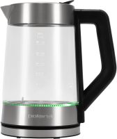 Чайник электрический Polaris PWK 1725CGLD 1.7л. 2200Вт серебристый матовый корпус: стекло/металл