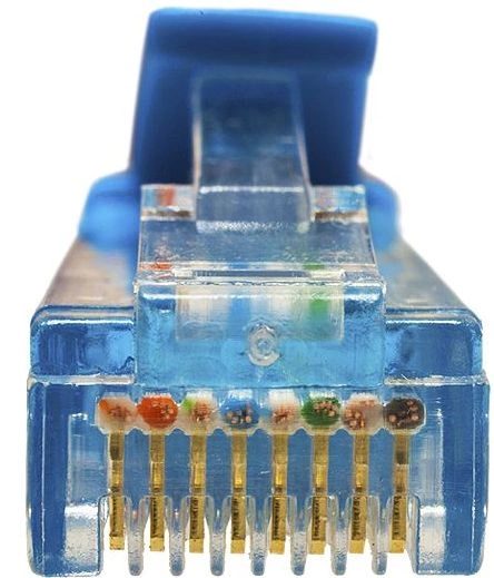 Патч-корд Suprlan 10-0149 UTP RJ-45 вил.-вилка RJ-45 кат.5E 3м синий LSZH 26AWG