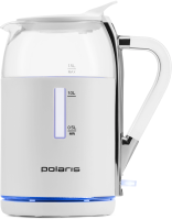 Чайник электрический Polaris PWK 1563CGL 1.5л. 2200Вт белый/прозрачный корпус: стекло/пластик