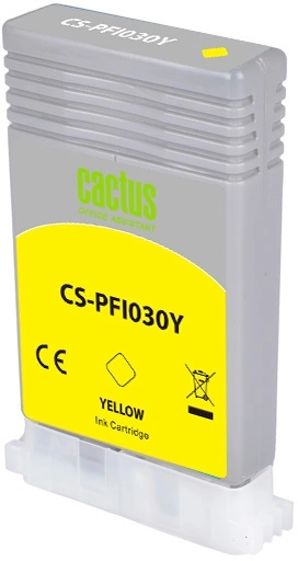 Картридж струйный Cactus CS-PFI030Y PFI-030Y желт.пигм. (55мл) для Canon imagePROGRAF TA-20/30