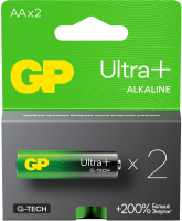 Батарея GP Ultra Plus Alkaline 15AUPA21-2CRSB2 AA (2шт) блистер