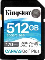 Флеш карта SDXC 512Gb Class10 Kingston SDG3/512GB Canvas Go! Plus w/o adapter