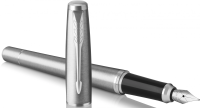 Ручка перьев. Parker Urban Core F200 (1931605) Metro Metallic CT M ст.нерж. подар.кор.