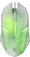 Мышь Defender Cyber MB-560L белый оптическая 1600dpi USB для ноутбука 2but (52561)