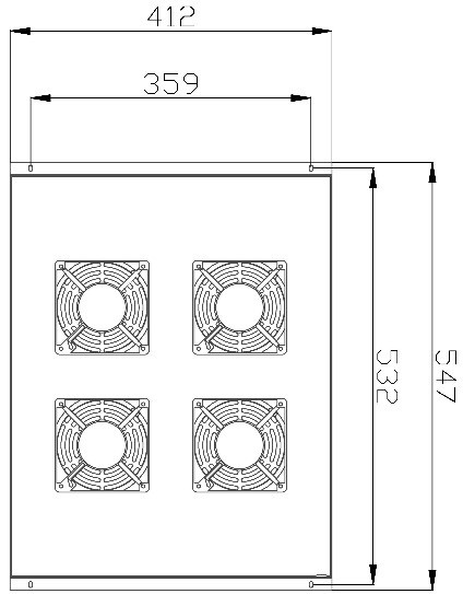 Модуль вентиляторный NTSS (NTSS-FAN4/800) 4 вент. серый (упак.:1шт)