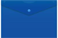 Конверт на кнопке Бюрократ -PK804A5NBLU A5 непрозрачный пластик 0.18мм синий