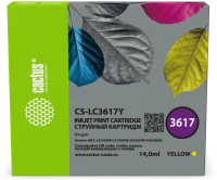 Картридж струйный Cactus CS-LC3617Y желтый (14мл) для Brother MFC-J2330DW/J2730DW/J3530DW/J3930DW