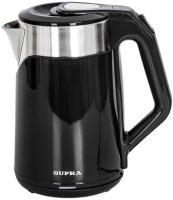 Чайник электрический Supra KES-1898 1.8л. черный/нержавеющая сталь (корпус: нержавеющая сталь)