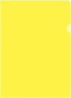 Папка-уголок Бюрократ Double Neon DNECYEL A4 пластик 0.18мм желтый