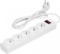 Сетевой фильтр Defender ILS 351 1.8м (5 розеток) белый (коробка)
