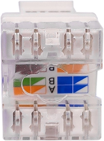 Модуль NTSS (NTSS-KJ-UTP-RJ45-6-180-WT) информ. KeystoneRJ45 кат.6 UTP бел.