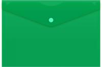 Конверт на кнопке Бюрократ -PK804A5NGRN A5 непрозрачный пластик 0.18мм зеленый