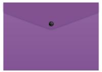 Конверт на кнопке Бюрократ -PK803TA5VIO A5 гориз. пластик 0.15мм фиолетовый