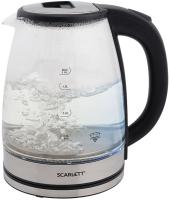 Чайник Scarlett SC-EK27G30 1.8л. 1800Вт сталь/черный (стекло/пластик)