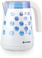 Чайник электрический Vitek VT-7048-01 1.7л. 2200Вт белый (корпус: пластик)