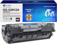 Картридж лазерный G&G GG-Q2612A GG-Q2612A UNIVERSAL черный (2000стр.) для HP 1010/1012/1015/1018/Can
