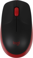 Мышь Logitech M190 черный/красный оптическая (1000dpi) беспроводная USB (2but)