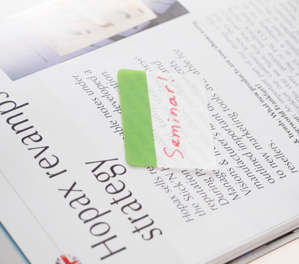 Закладки самокл. разделители пластиковые Stick`n 21607 25x38мм 4цв.в упак. 20лист с цветным краем европодвес