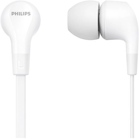 Гарнитура вкладыши Philips TAE1105WT/00 1.2м белый проводные в ушной раковине