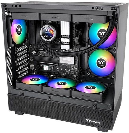 Вентилятор для корпуса Thermaltake CT120 Sync Reverse ARGB 120х120x25 черный 4-pin 31.2дБ (упак.:2шт) (CL-F173-PL12SW-A) Ret