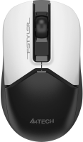 Мышь A4Tech Fstyler FG12S Panda белый/черный оптическая (1200dpi) silent беспроводная USB (3but)