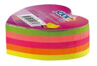 Блок самоклеящийся бумажный Stick`n 21356 64x67мм 250лист. 70г/м2 неон 5цв.в упак. вырубной "сердце"