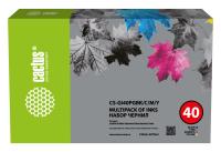 Чернила Cactus CS-GI40PGBK/C/M/Y голубой/пурпурный/желтый/черный набор 4x350мл для Canon Pixma G5040/G6040/GM2040