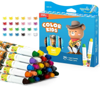 Гелевые мелки Deli EC211-24 круглые 24цв. картон.кор./европод.