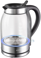 Чайник электрический Polaris PWK 1739CGL 1.8л. 2200Вт сталь корпус: стекло/металл