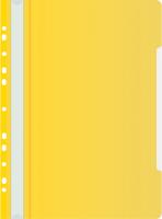 Папка-скоросшиватель Бюрократ PS-P20YEL A4 прозрач.верх.лист боков.перф. пластик желтый