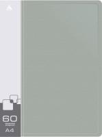 Папка с 60 прозр.вклад. Бюрократ -BPV60GREY A4 пластик 0.7мм торц.карм с бум. встав серый